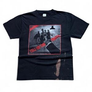 Vintage 1990s Sham 69 Black Graphic Tee with Red Accent - Tell Us The Truth